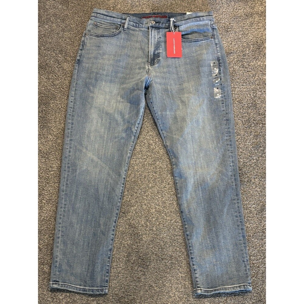 Lucky Brand Jeans 412 Athletic Slim 38x30 Blue Cool Max MSRP $129